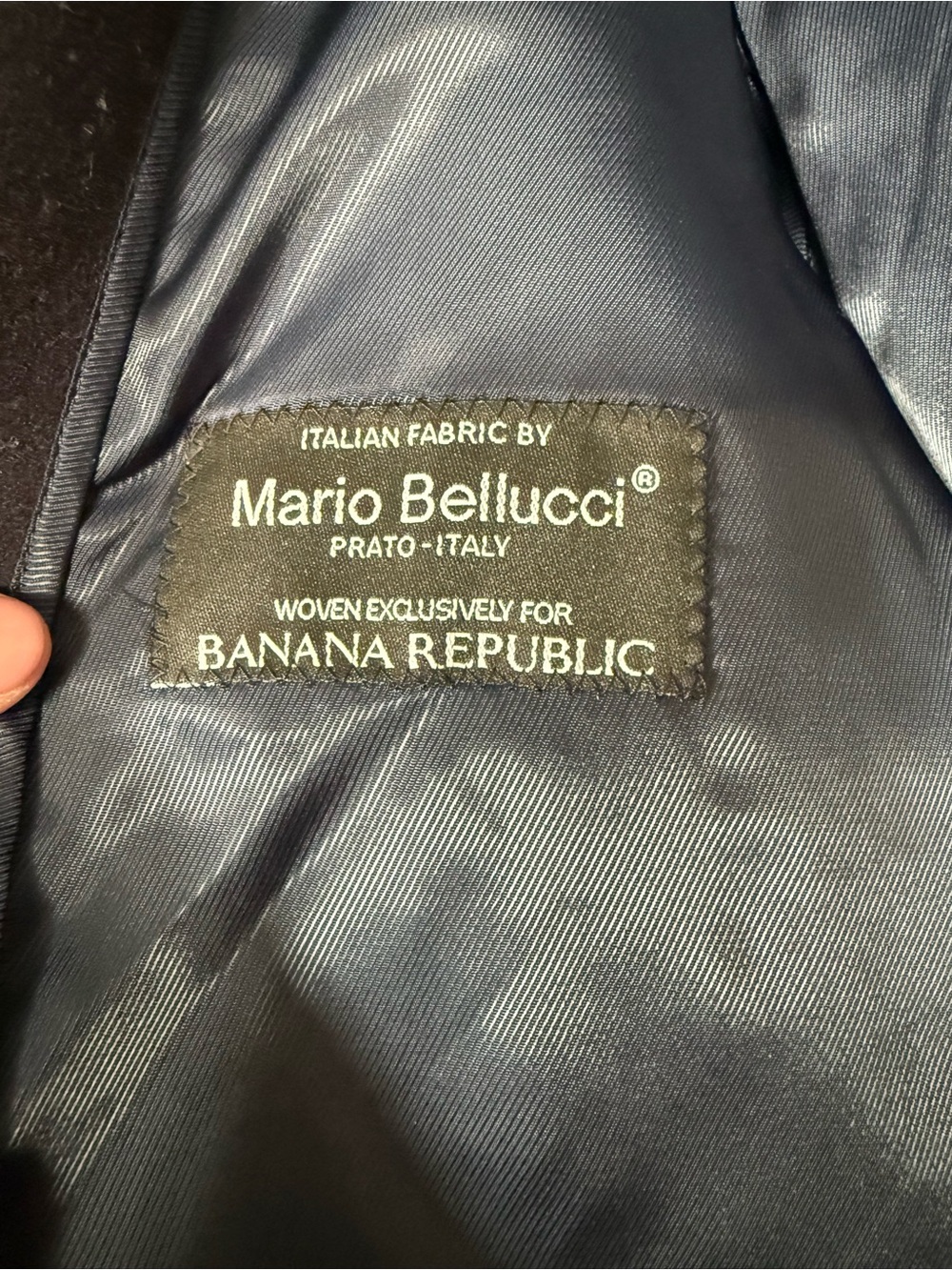 Banana Republic Men's Black Pea Coat - Classic Single-Breasted Style - Picture 2 of 5